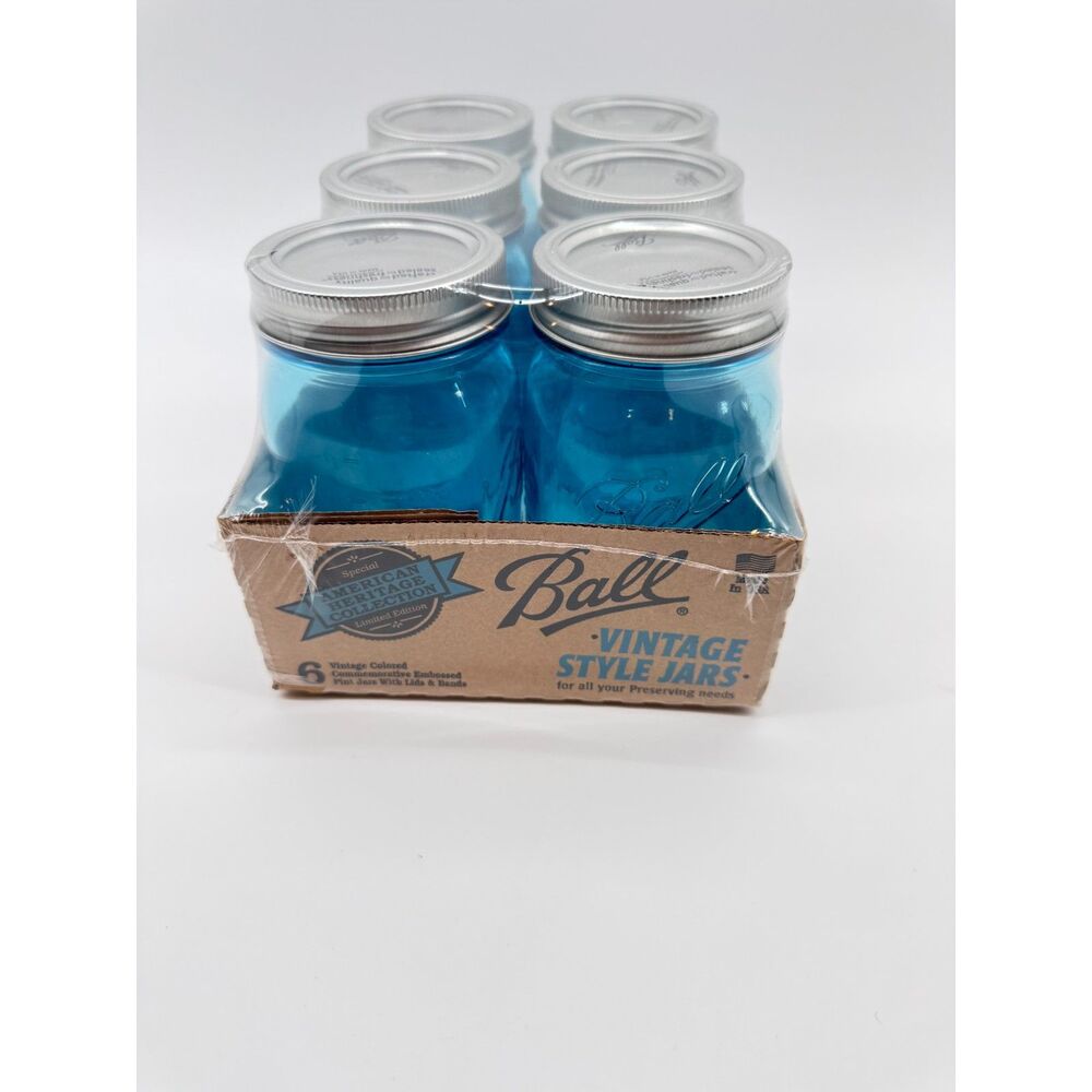 Complete Set - Ball Heritage Collection Mason Jars - Blue, Green, Purple/Sealed